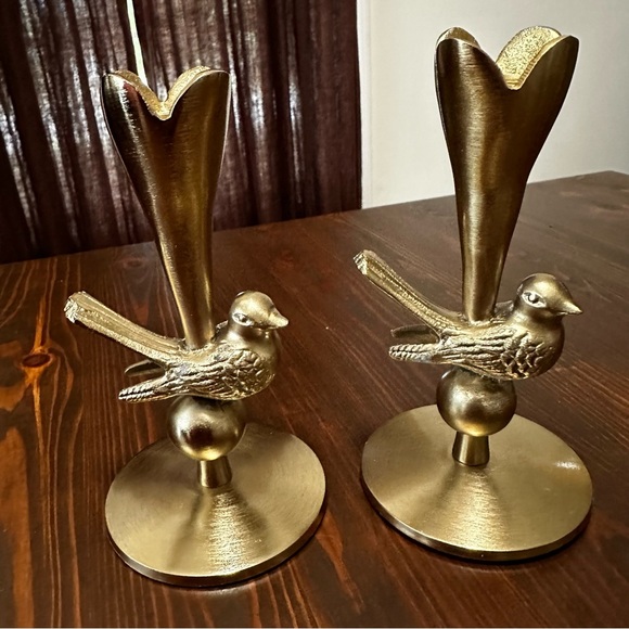 SET OF TWO Anthropologie Marizia Sparrow Candle Holder - Picture 12 of 13